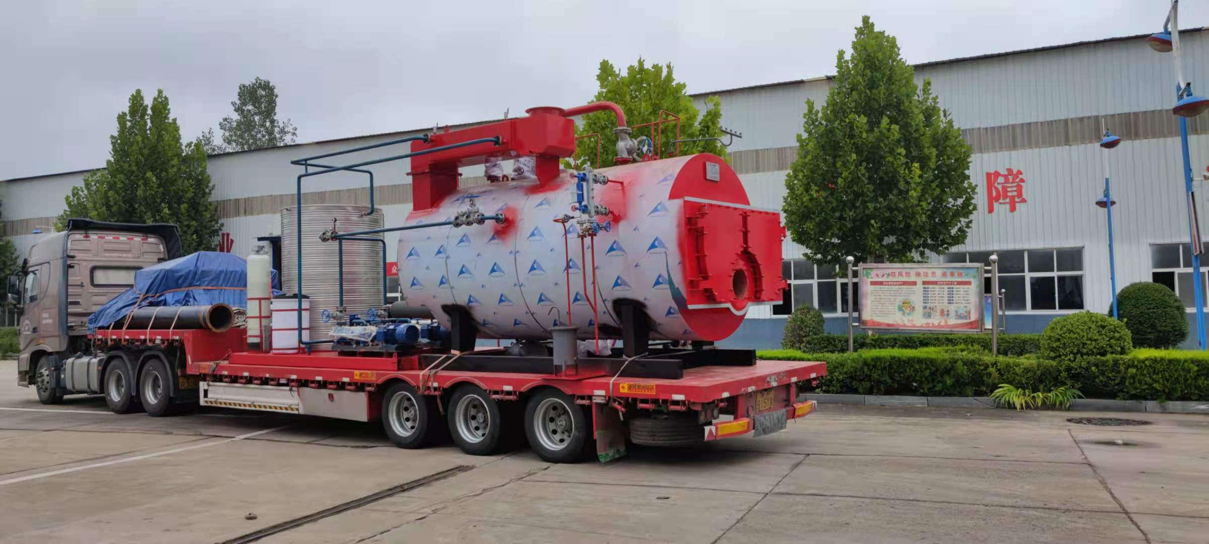 4吨燃气蒸汽锅炉1.25公斤压力撬装发货照